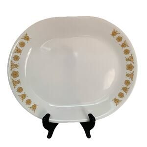 VTG Corelle Butterfly Gold 12" Oval Serving Platter, Great Condition